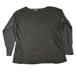 Banana Republic Womens S Black Sweater Crew Neck Ribbed Hem Cuffs Pullover